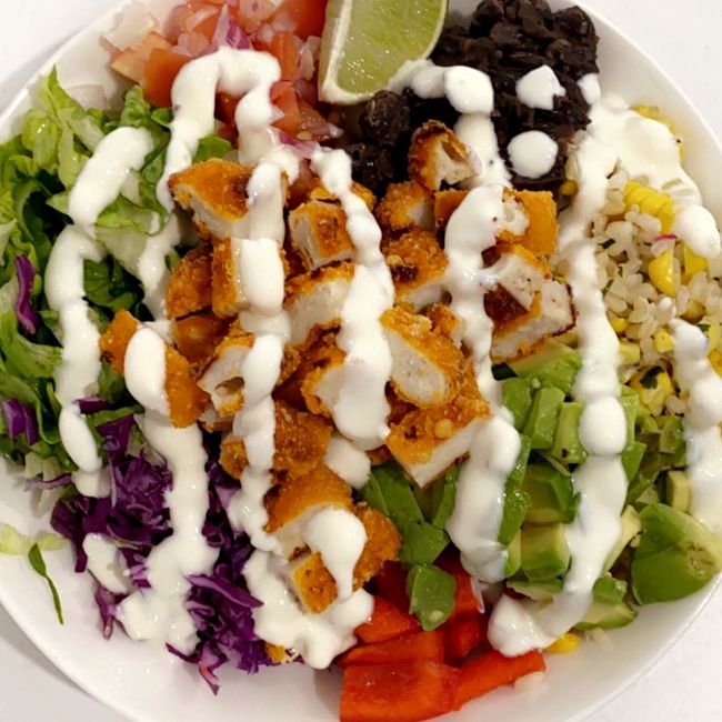 Burrito Bowl with Black & White Rice