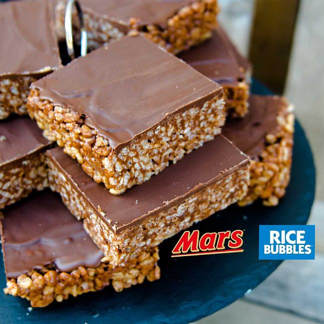 Kellogg’s Rice Bubbles Mars Bar Slice