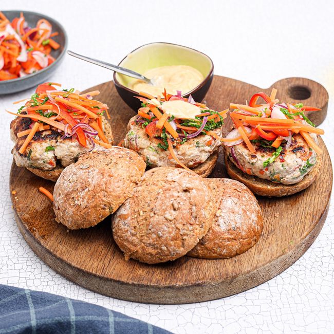 Kimchi Pork Burgers