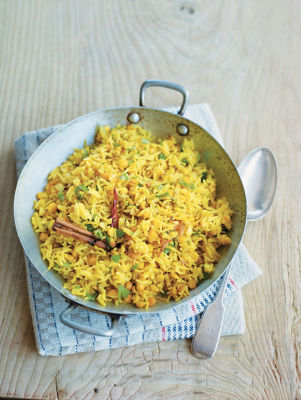 Spiced Rice & Yellow Lentils