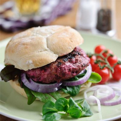 Lamb & Beetroot Burgers With Feta
