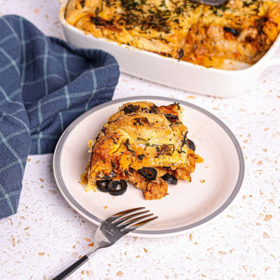 Lampuki Pie with Capers & Black Olives
