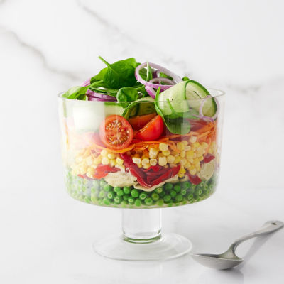 Layered Rainbow Pasta Salad