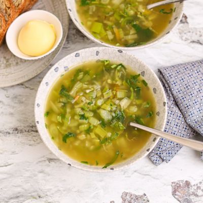 Lemon & Spring Vegetable Broth