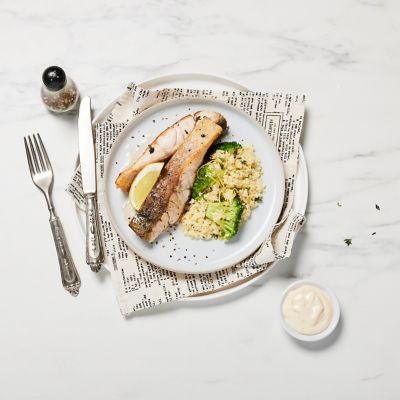 Lemon & Thyme Barramundi with Broccoli Couscous