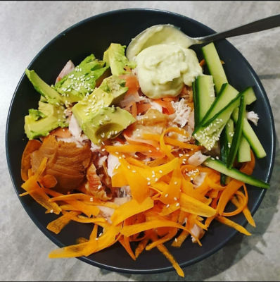 Healthy sushi bowl (vegetarian)