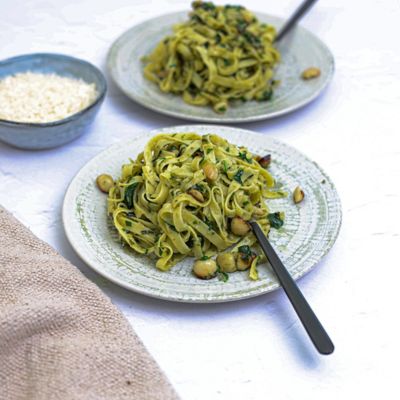Macadamia Pesto Fettuccini