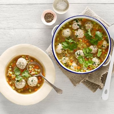 Buckwheat Soup with Meatballs