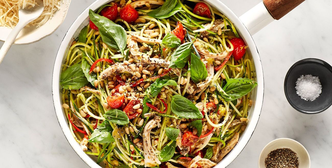 Zucchini Pasta with Chicken & Chia Seeds Recipe | Woolworths