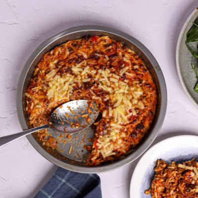 Maltese Baked Rice with Plant Based Mince