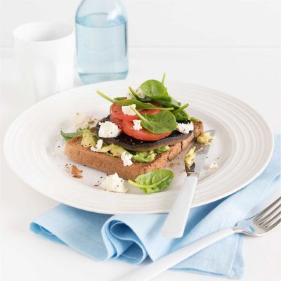 Baked Mushrooms with Tomato & Avocado