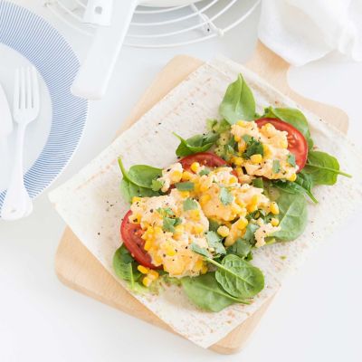 Corn & Scrambled Egg Wrap