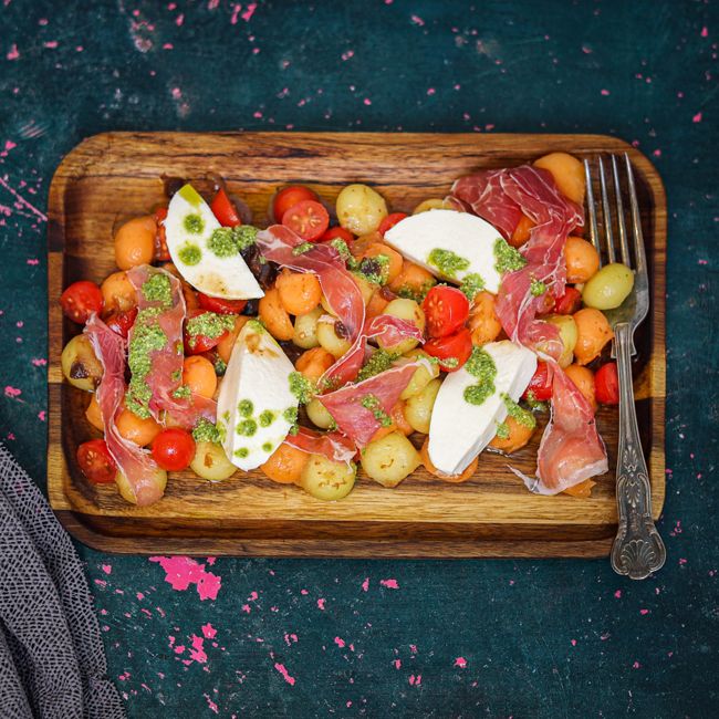 Melon Burrata Prosciutto