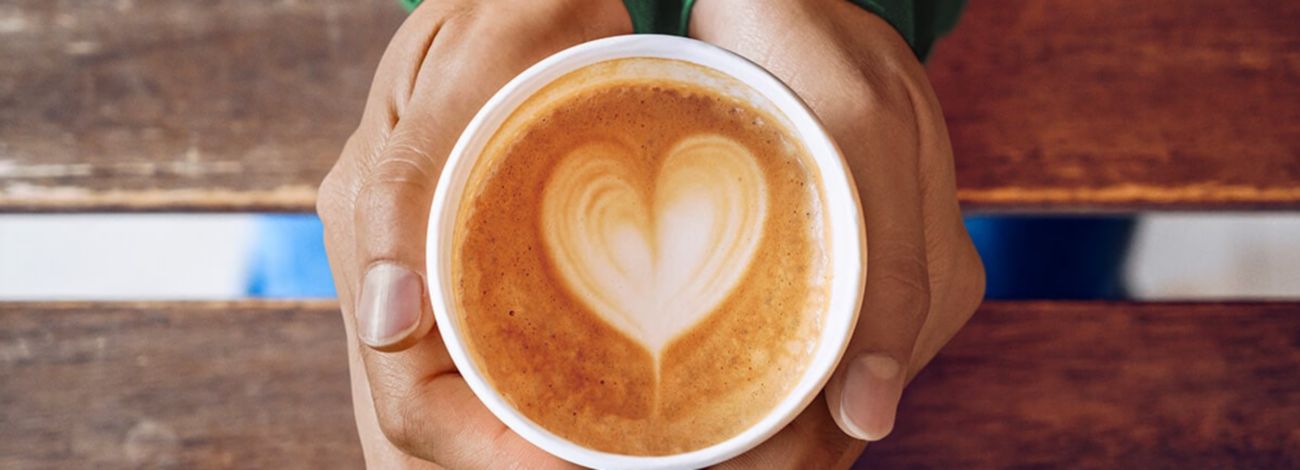 Coffee with Heart on top