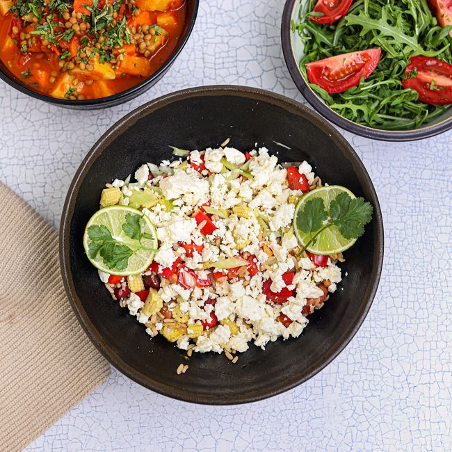 Mexican Style Mixed Bean & Rice Salad