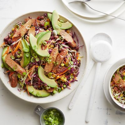 Mexican sausage & bean salad