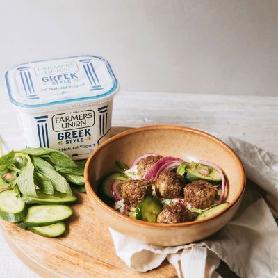 Middle Eastern Lamb Meatballs with Farmers Union Yoghurt