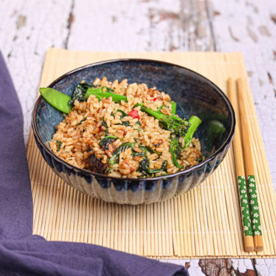 Miso Brown Rice & Greens Salad