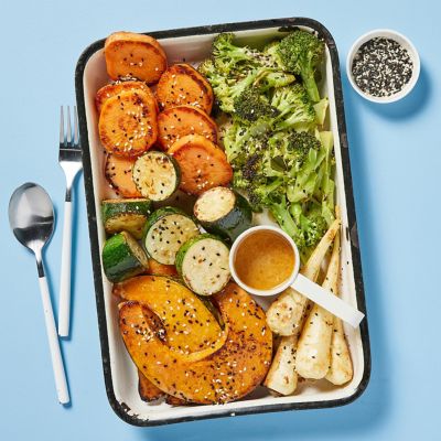 Miso Winter Vegetable Tray Bake