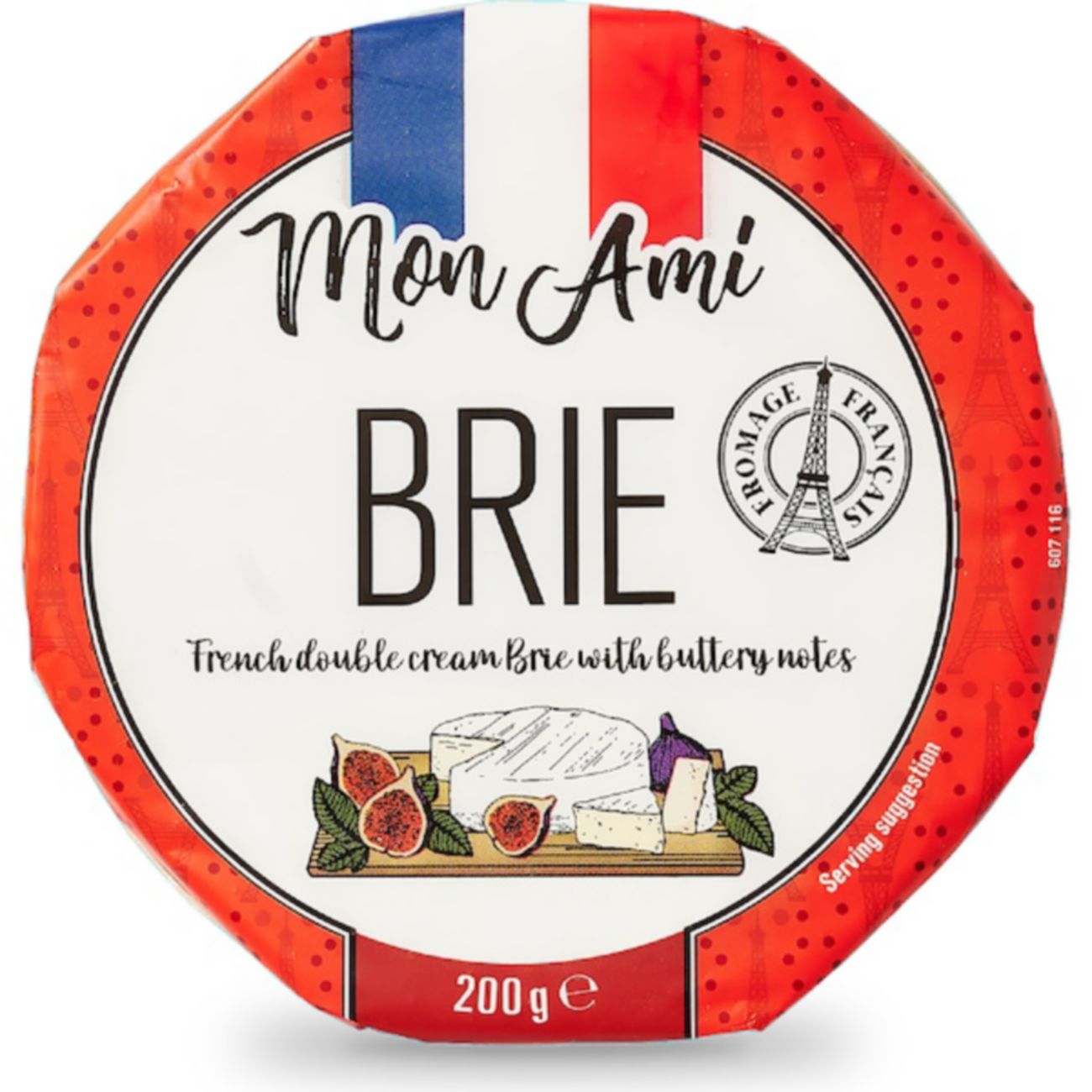 Mon Ami Brie - French 200g shown.