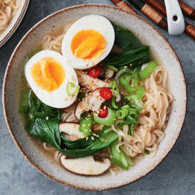Mushroom & greens ramen