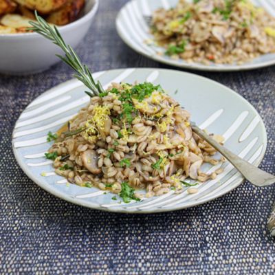 Mushroom & Rosemary Pearl Barley Risotto