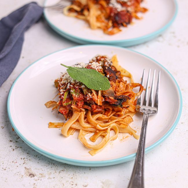 Mushroom, Silverbeet & Sage Pasta Bake
