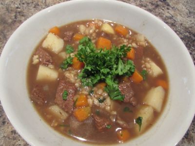 Beef, Barley and Vegetable Soup
