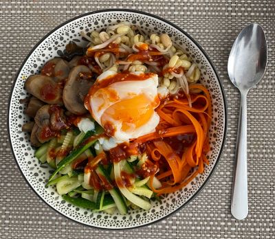 Korean vegetarian bibimbap