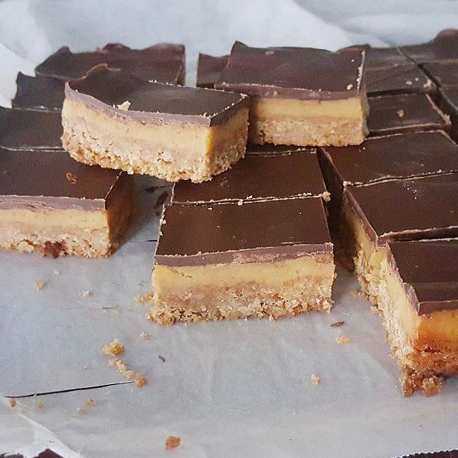 Choc Caramel Slice With Coconut