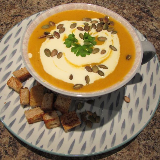 Chorizo Sweet Potato & Pumpkin Soup