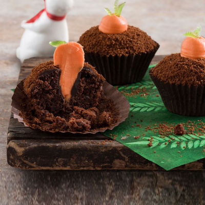 Chocolate Carrot Ground Cupcakes