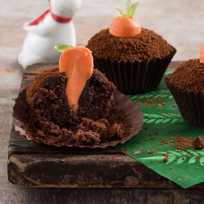 Chocolate Carrot Ground Cupcakes