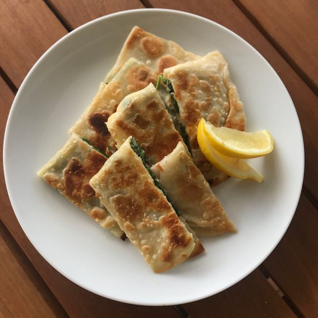 Turkish Spinach & Feta Gozleme