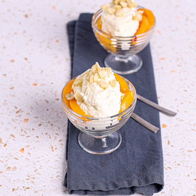 No Bake Peach Melba