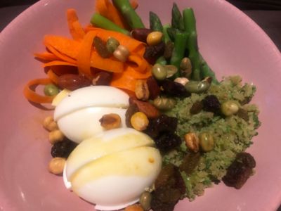 Asparagus, Broccoli, Carrot & Egg Bowl