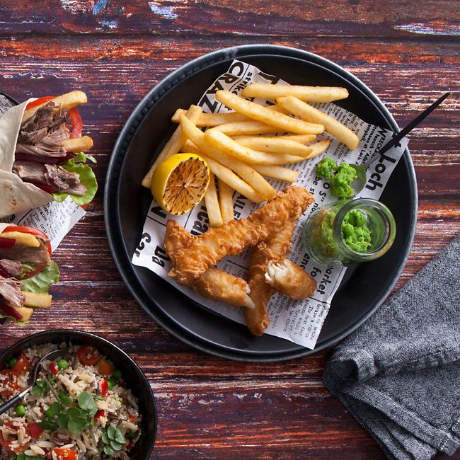 Old English Fish ‘N’ Chips With Mushy Peas