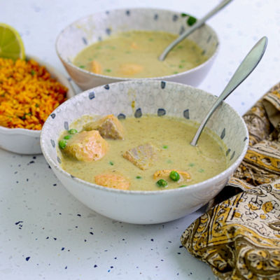 One Pot Thai Green Salmon Curry