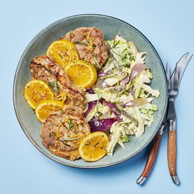 Orange & Rosemary Pork with Fennel Slaw