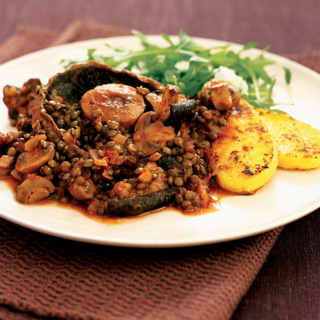 Mixed Mushroom & Lentil Braise