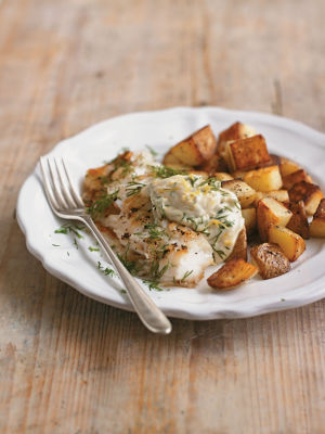 Pan-fried Cod & Chips With Lemon Mayo And Dill