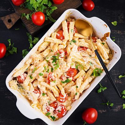Pasta With Baked Feta