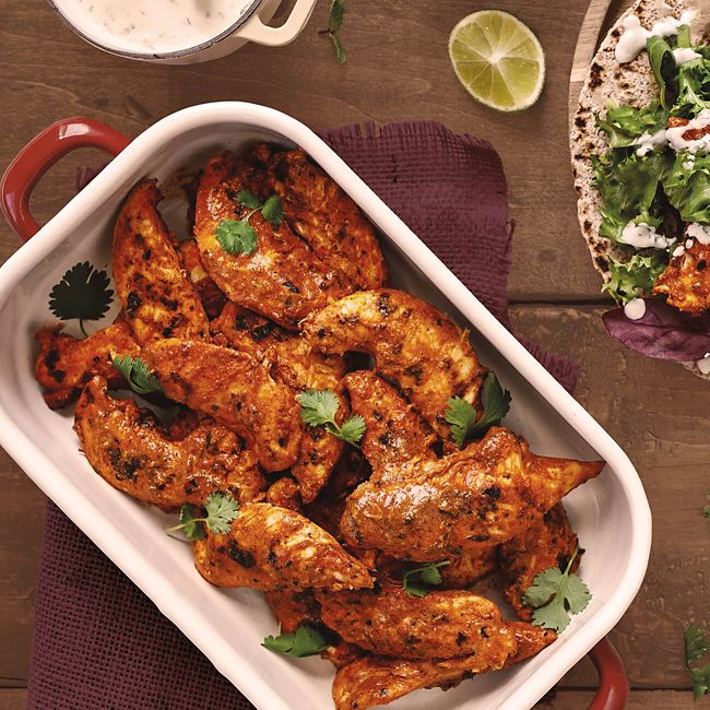 Oven Baked Tandoori Chicken With Salad