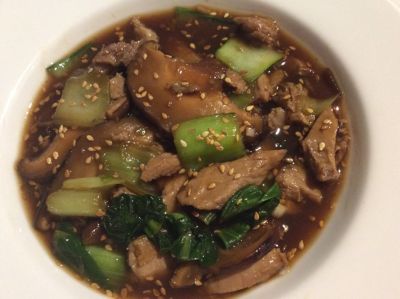 Pork, Mushroom and Bok Choy