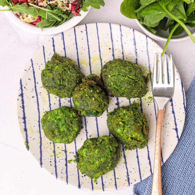 Pea & Spinach Falafel