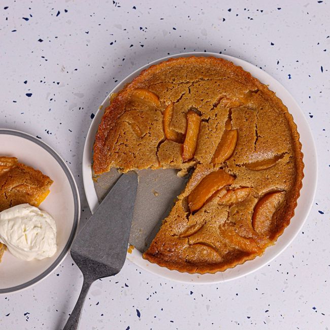 Peach Cobbler with Spiced Cream