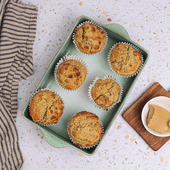Peanut Butter & Banana Oat Muffins