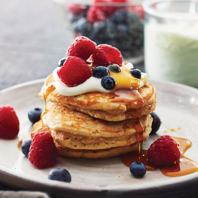 Peanut Butter Chia Pancakes