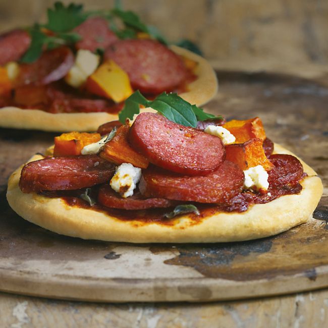 Pepperoni & Caramelised Pumpkin Mini Pizza