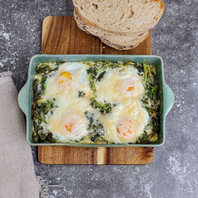 Pesto Baked Eggs